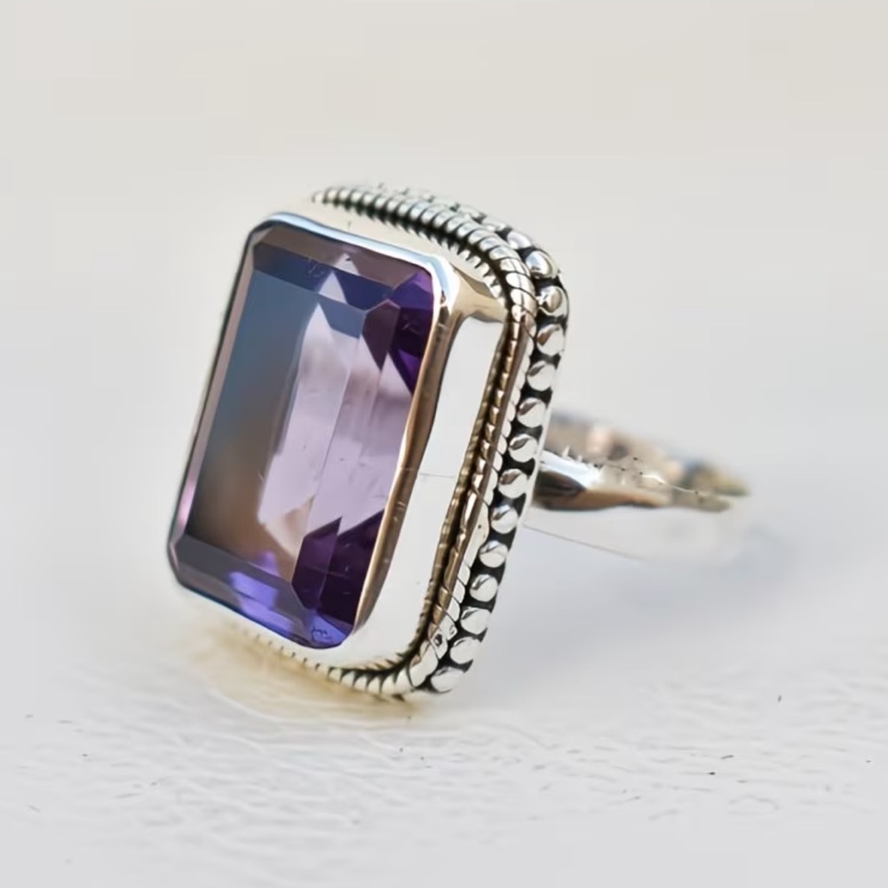 Purple Ice Gemstone Ring